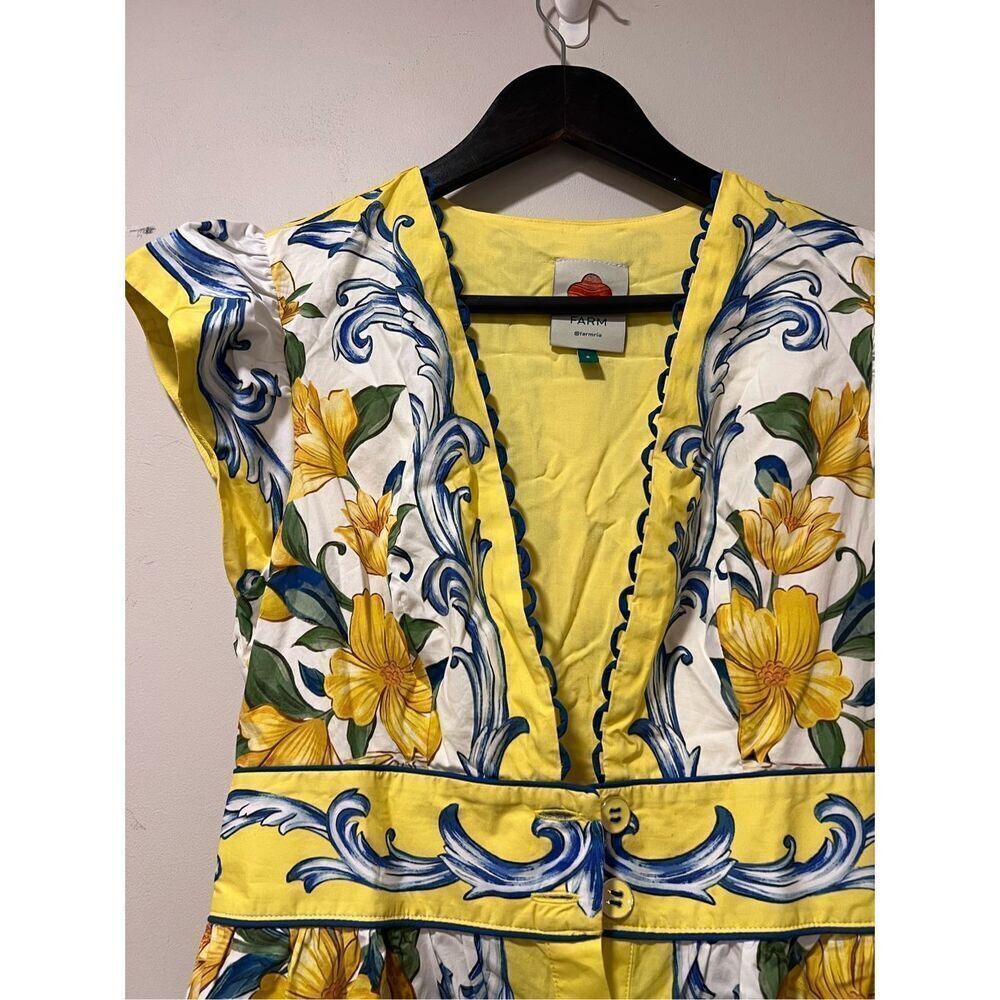 Farm Rio Women's Multicolor Sicily Scarf Print Cotton Maxi Dress Size Small NWOT - Picture 9 of 15